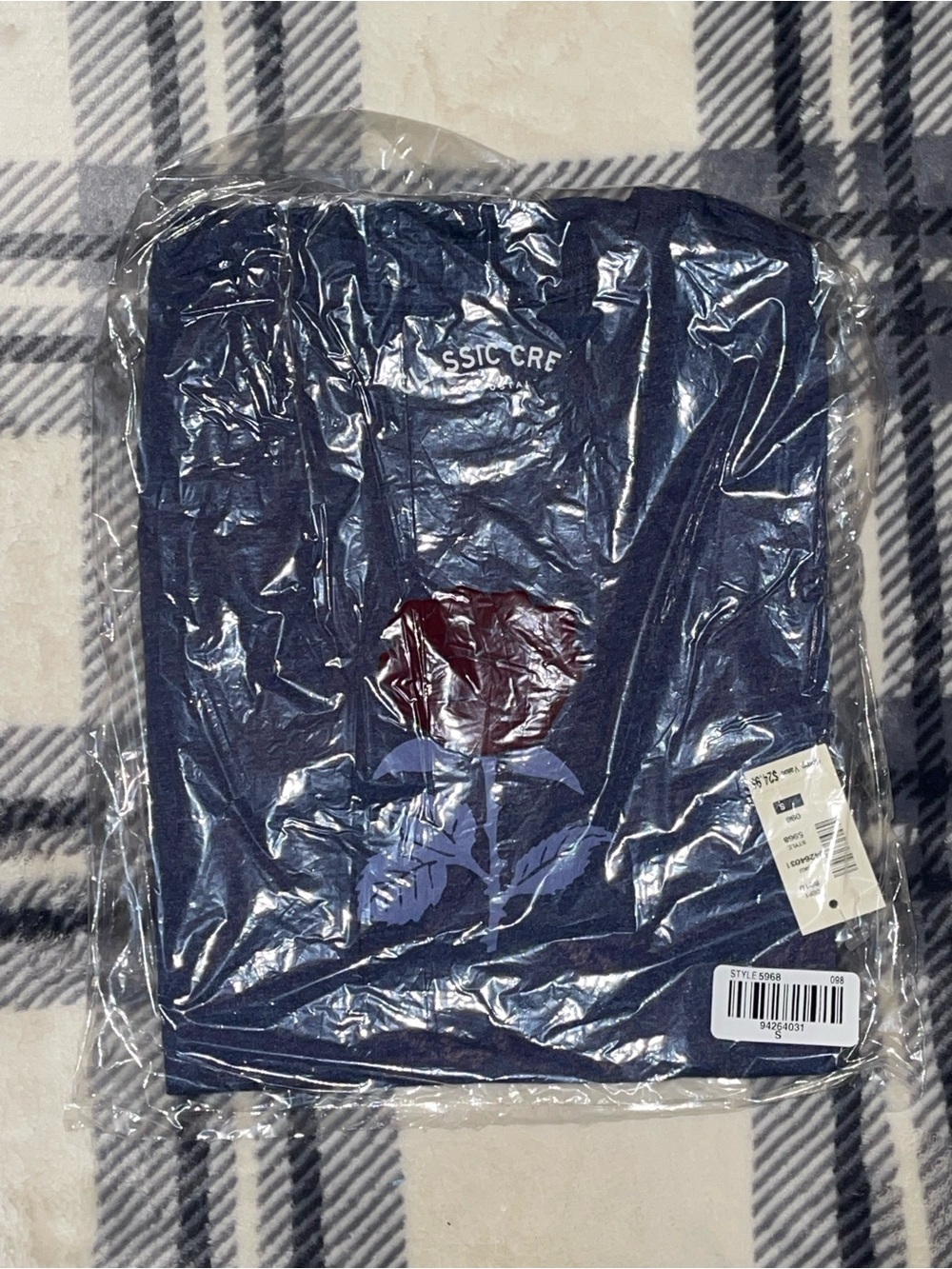 Aeropostale Navy Rose Graphic Tee - Classic Crew
